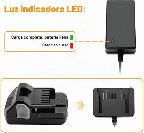 Vista 2 de Shentec Cargador de batería de iones de litio de 18 V compatible