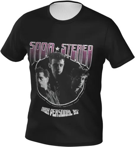 Vista 2 de Soda Stereo T Shirt Men's Summer Tee Casual Short Sleeve 3D Print Tshirt