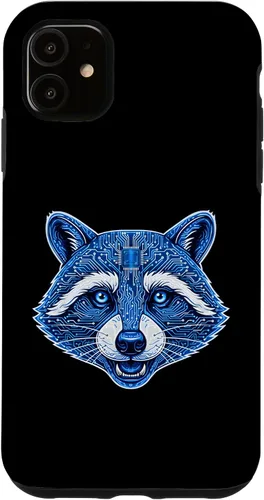 Vista 8 de Raccoon Electronic Computer Circuit CPU Art Case for iPhone 17