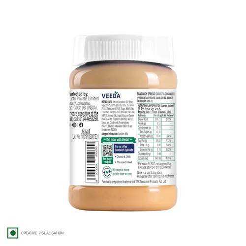 Vista 4 de Veeba Sandwich de zanahoria y pepino para untar 9.88 oz