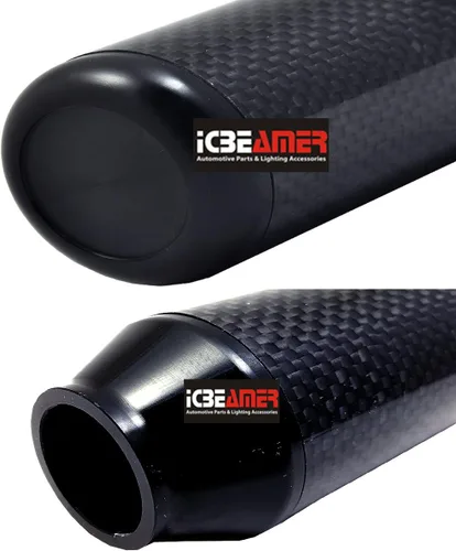 Vista 2 de ICBEAMER Drifting JDM Styles - Perilla de palanca de cambios manual de aluminio con fibra de carbono real (5 y 6 velocidades)