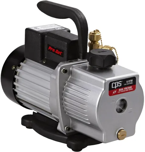 Vista 2 de CPS Pro Set VP6S Premium Series 6 CFM Bomba de vacío de una etapa, doble voltaje con válvula de lastre de gas, 115 / 230 V