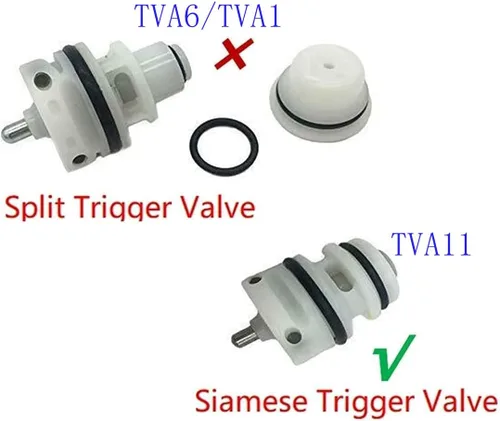 Vista 4 de Qissiq TVA11 Válvula de gatillo para modelos Bostitch Nailer N52FN N62FN N79RH N79WW N80SB N88RH N88WW N90PT N90RHN Clavadoras de bobina Piezas