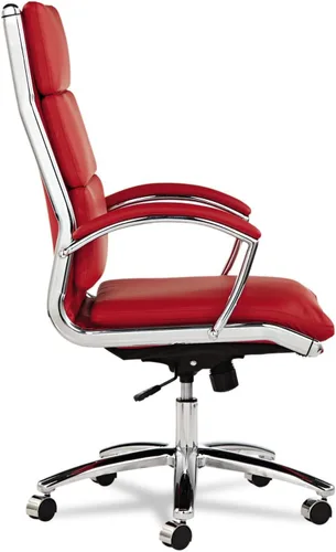 Vista 3 de Alera, Red Neratoli Series Highback silla giratoria/inclinable, cuero suave, marco cromado, respaldo alto Blanco
