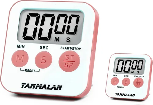 Vista 12 de Tanmalan Temporizador de Cocina para Cocina Alarma Fuerte, Pantalla Grande, Alarma Fuerte de Memoria Automática, Pantalla Grande, Botón Grande