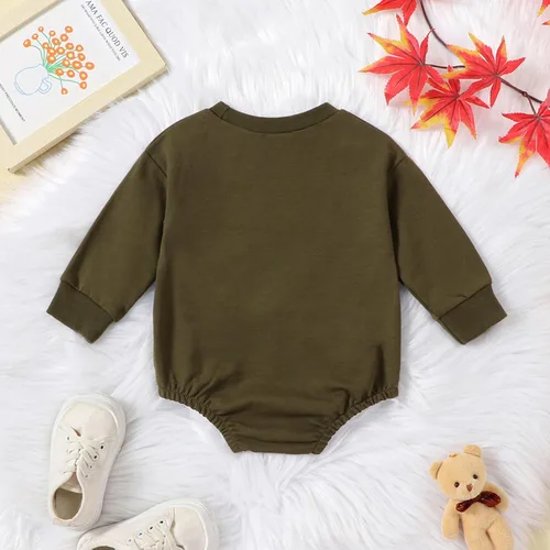 Vista 3 de Ropa de bebé de Halloween de manga larga para bebé, sudadera con parche de calabaza, traje de Halloween para bebé, ropa infantil
