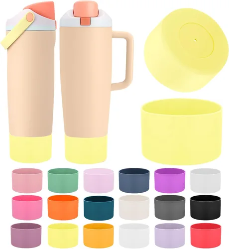 Vista 29 de Mity rain 2 piezas de botas protectoras de silicona para botellas y vasos FreeSip Sway de Owala de 30 oz y 40 oz - Accesorios para owala, mejora