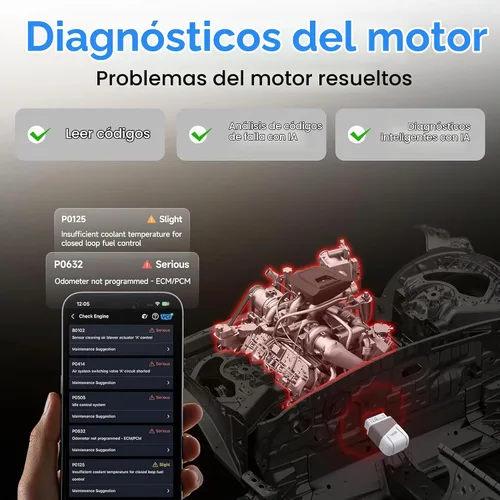 Vista 4 de OBD2 escáner Bluetooth, motor AT ABS SRS herramienta de diagnóstico para iOS Android, protocolo privado herramienta de diagnóstico automotriz
