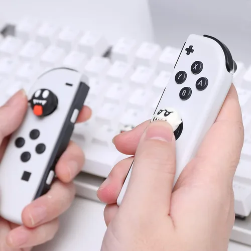 Vista 9 de Switch Thumb Grips Ghost, bonitos agarres luminosos para el pulgar Nintendo Switch, funda de silicona suave compatible con Nintendo SwitchSwitch