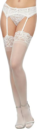 Vista 3 de Dreamgirl Lencería sexy de moda para mujer, liguero de encaje festoneado