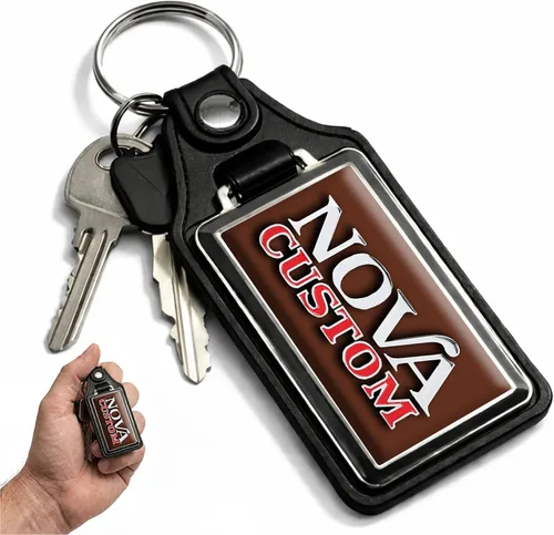Vista 12 de Brotherhood Car Key Chain for Nova - Classic Models Keychain for Men and Blanco antiguo - Personalizado 1975