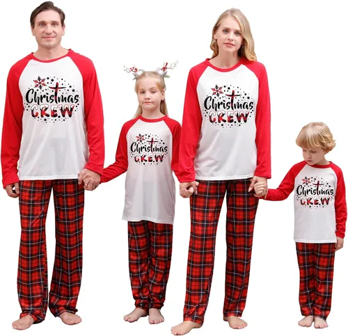 Vista 22 de OAKFashion Conjuntos de Pijamas Familiares de Navidad, Pijamas Familiares a Juego de Navidad Ropa de Dormir Pjs
