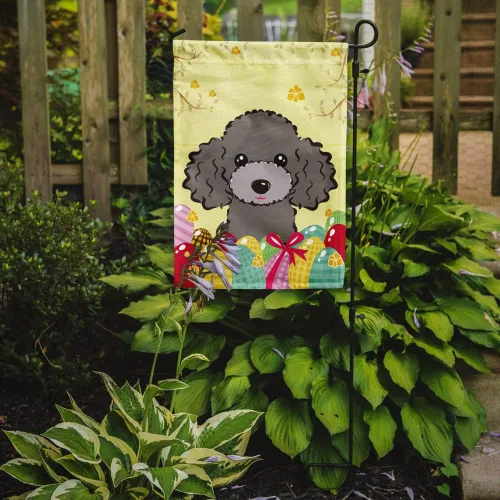 Vista 181 de Caroline's Treasures BB1923GF Bandera decorativa para jardín con diseño de Border Collie, para caza de huevos de Pascua, para jardín, jardín, patio