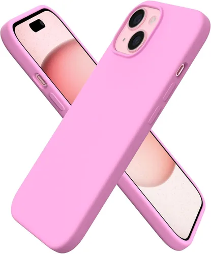 Vista 19 de ORNARTO Funda compatible con iPhone 15 Plus de 6.7 pulgadas, silicona líquida delgada de 3 capas cubierta completa de goma de gel suave, funda