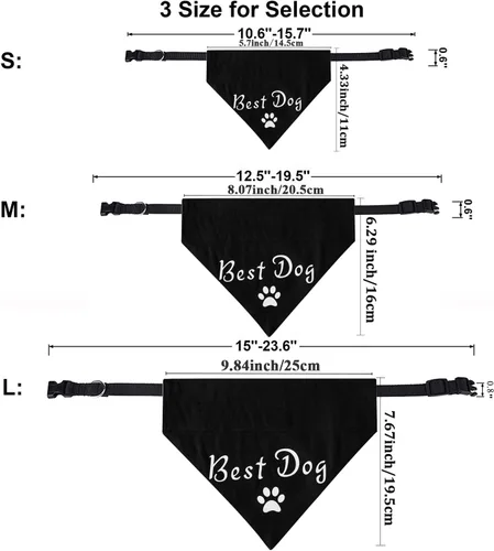 Vista 4 de El mejor collar de bandana de boda para perro, bandana de compromiso ajustable para mascotas con hebilla de liberación rápida y anillo en D