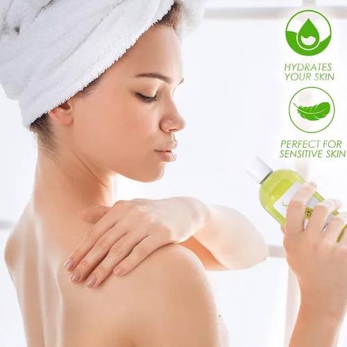 Vista 2 de Aceite de uva prensado en frío sin refinar 100% natural disponible a granel Portador para aceites esenciales, cara, piel, crema hidratante