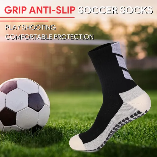 Vista 5 de QCWQMYL 134 pares de calcetines de fútbol antideslizantes para hombre y mujer calcetines de yoga para fútbol baloncesto pilates ballet ejercicio