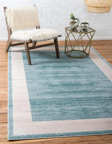 Vista 34 de Unique Loom Uptown Collection - Alfombra Yorkville (2 pies 2 pulgadas x 6 pies, color azul marino/marfil)