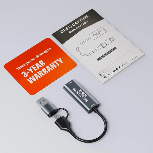 Vista 9 de VIXLW Tarjeta de captura HDMI, dispositivo de captura HDMI 4K a USB/USB-C, tarjeta de captura de video USB3.0 para transmisión y grabación, funciona