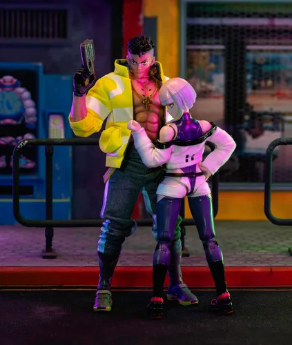 Vista 5 de Jada Cyberpunk Edgerunners David Martinez - Figura de acción a escala 1:12 - Figura articulada de 15 cm altamente coleccionable con accesorios