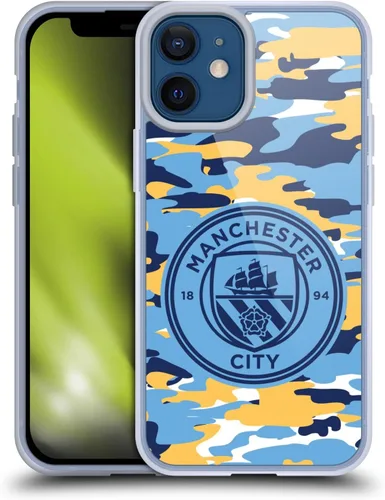 Vista 120 de Head Case Designs Funda de gel con licencia oficial del Manchester City Man City FC Blue Moon Badge Camou [protección de grado militar] compatible