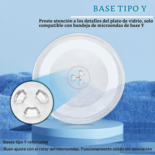 Vista 2 de Placa giratoria de vidrio de 12 pulgadas para microondas Whirlpool y otros microondas de 1.5 y 1.7 pies cúbicos. Reemplaza WPW10337247 W11335034