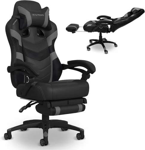 Vista 9 de RESPAWN 110 Pro Silla Ergonómica para Juegos con Reposapiés para Adultos - Cómoda Silla Reclinable de Oficina para Juegos con Soporte Lumbar