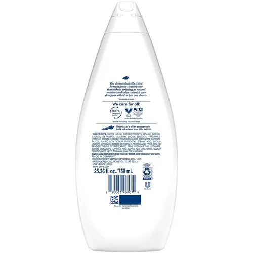 Vista 2 de Dove - Gel suave de baño para piel seca, humectación profunda, 650ml