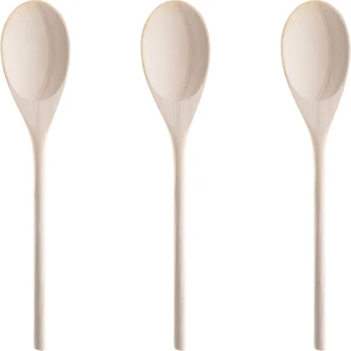 Vista 7 de Cuchara de madera de grado profesional, súper cómoda, juego de 1 pieza. Cucharas de madera resistentes con asas largas para cocinar, hornear