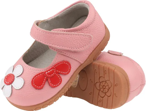Vista 4 de Femizee Mary Jane - Zapatos planos de cuero con lazos, para niñas (niños pequeños)