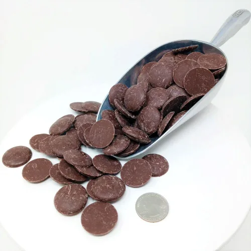 Vista 3 de MERCKENS Obleas de revestimiento, chocolate oscuro derretido, cacao oscuro, 10 libras