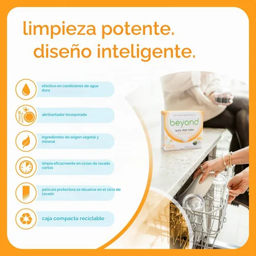 Vista 3 de Beyond Auto Dish Tablets - Sin Fragancia y Tinte [32 tabletas]
