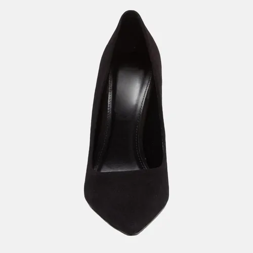 Vista 3 de Junayuan Zapatos de tacón alto para mujer, punta cerrada, tacón acampanado, sin cordones, para fiesta, boda, oficina, zapatos de vestir