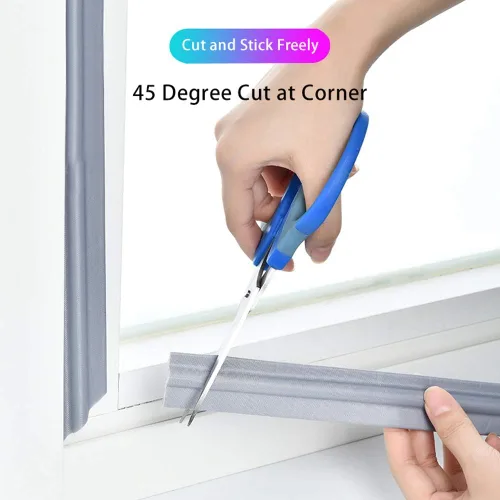 Vista 4 de Cinta de sello de espuma autoadhesiva para ventana de 26 pies, burlete de ventana y sellado lateral de puerta insonorizado, barrido inferior de Gris