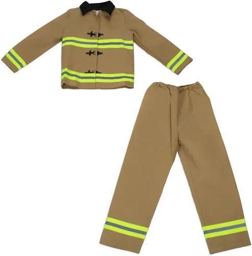 Vista 4 de Fearless Firefighter Disfraz de Halloween para niños - Traje de bomberos mediano