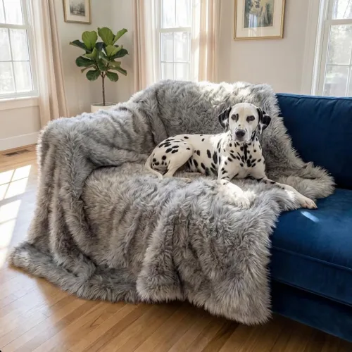 Vista 10 de IHAPPYDOG Manta impermeable de piel sintética para perro, manta para mascotas y protector de sofá para sofá, cama, muebles, funda de felpa