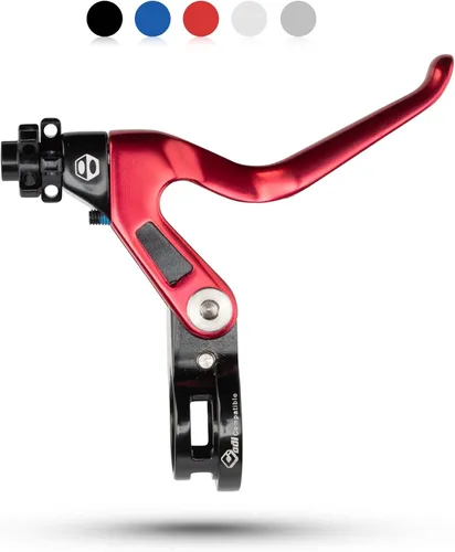 Vista 2 de Box One Genius - Palanca de freno BMX con abrazadera, tres palancas de freno reversibles de punto en V forjado en frío, alcance ajustable