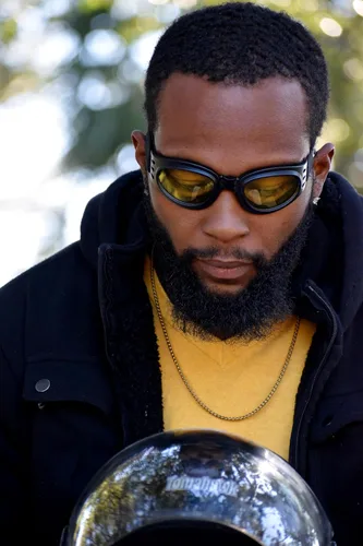 Vista 5 de Global Vision Gafas de aventura para hombre con bolsa Espejo negro-amarillo