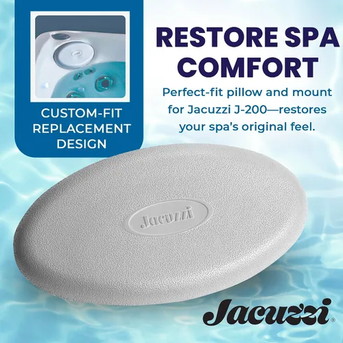 Vista 2 de Jacuzzi 2472-824 - Reemplazo de montaje trasero de inserto de almohada J-300 2014-2025 Headrest Assembly, Includes Insert And Mount, Uv-Resistant