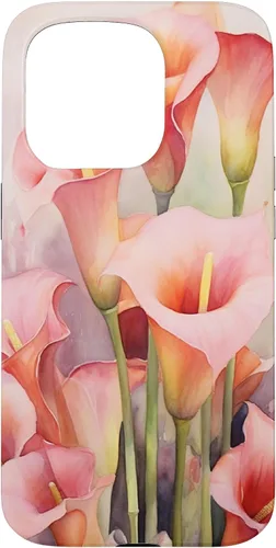 Vista 14 de Carcasa para iPhone 17 con diseño de flores de lirios de cala
