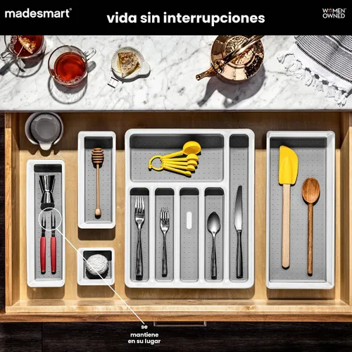Vista 2 de madesmart Classic - Cubo de almacenamiento largo de 13 x 4, color blanco