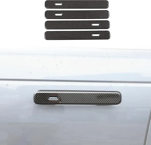 Vista 9 de Cubierta protectora para manija de puerta exterior de automóvil compatible con Land Rover Range Rover VELAR 2017-2025 (negro mate)