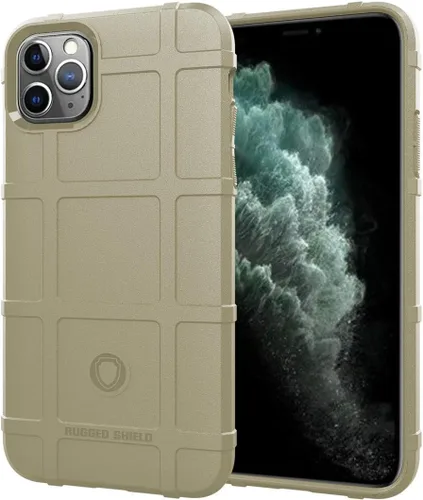 Vista 23 de Funda protectora táctica para iPhone 11 (serie Rugged Shield), TPU gruesa y sólida, funda protectora táctica para iPhone 11 (6.1 pulgadas), arcilla