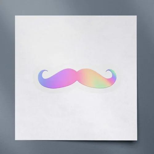 Vista 34 de 2 calcomanías de vinilo impermeables de alta calidad sin fondo para bigote en blanco (azul azul), calcomanías de vinilo impermeables de alta calidad