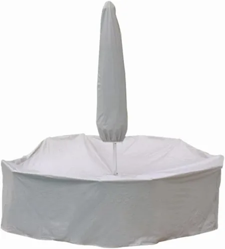 Vista 10 de Protective Covers Juego de mesa de patio resistente a la intemperie y funda para silla de respaldo alto, 60 pulgadas, mesa redonda, gris