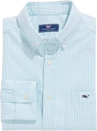 Vista 2 de vineyard vines Camisa Oxford de rayas de ajuste clásico para hombre