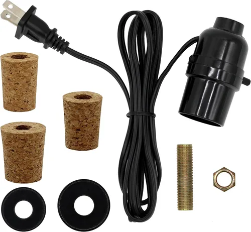 Vista 6 de Creative Hobbies Kit de lámpara de botella precableada, convierte fácilmente cualquier botella en una lámpara, hazlo tú mismo, sin necesidad