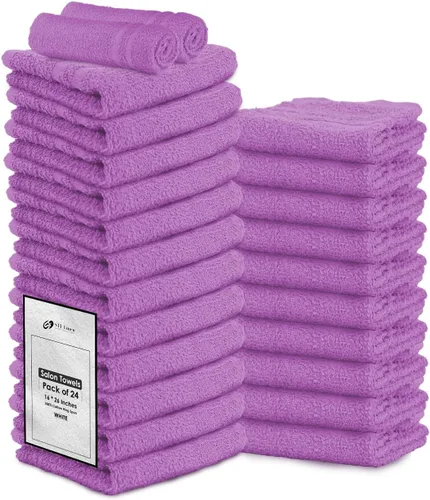 Vista 16 de Paquete de 24 Toallas de Mano Arena 100% Algodón Toalla de Spa – 16x26 pulgadas Toallas Faciales Altamente Absorbentes Gimnasio, Toalla para Cabello