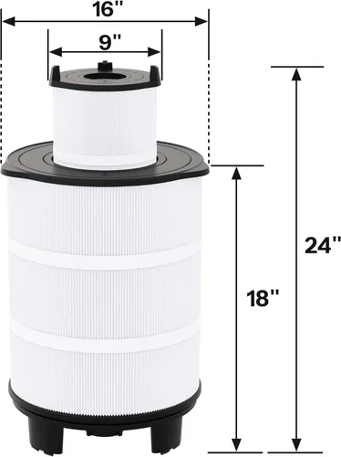 Vista 2 de Filtro de piscina compatible con System 3 S7M120 (exterior e interior), 25021-0200S, 25022-0201S, 1 juego