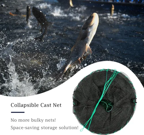 Vista 5 de Trampa Minnow con red de pesca plegable (11 x 24 pulgadas) y cubo de pescado plegable, trampa para cangrejos, cangrejos y camarones para pesca